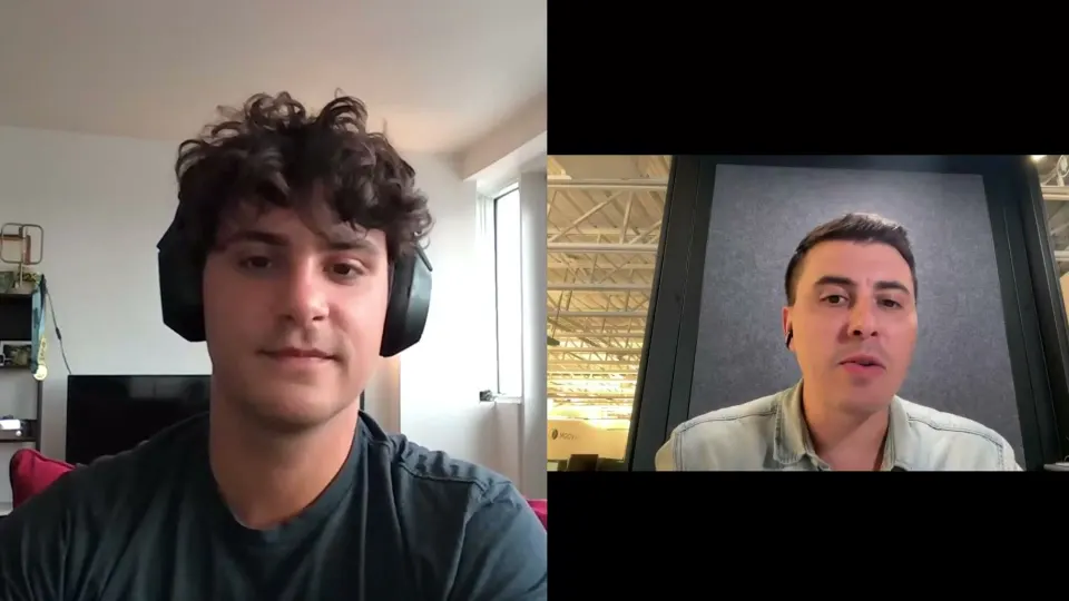 Olivier Blais speaking on AI with Sach, episode 8
